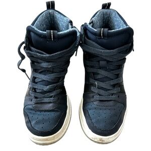 Zara Kids Navy Blue High-Top Sneakers